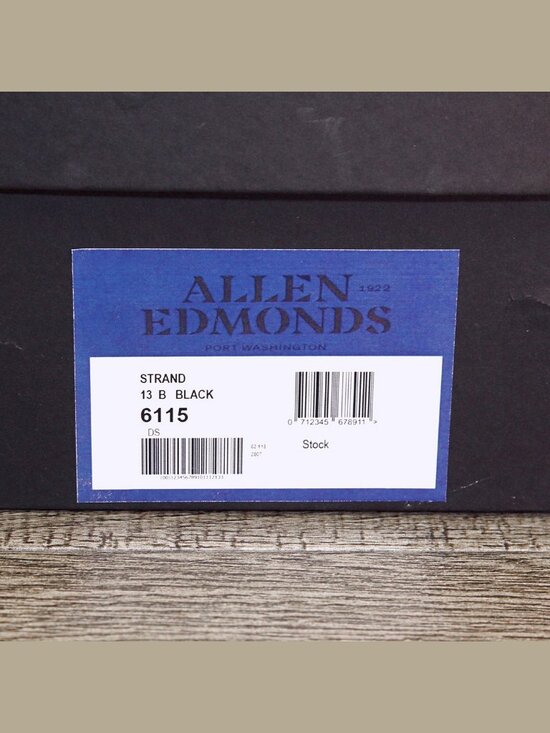 * NIB * $425 Allen Edmonds STRAND 13 B Narrow Black * add $15 new Trees main image 4